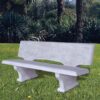 Panchina mortirolo con schienale arredo da giardino graniglia di marmo di carrara
