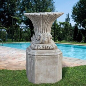 Vaso Lillium- arredo da giardino in pietra ricomposta