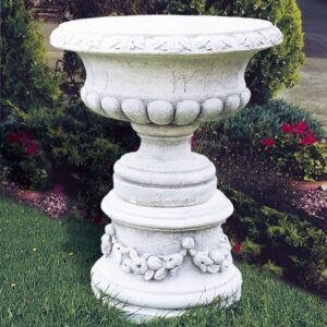 Vaso Narciso-arredo da giardino in graniglia di marmo di carrara