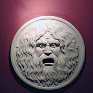 Bocca della verità - arredo da giardino in graniglia di marmo di Carrara 100% Made in Italy