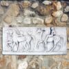 Bassorilievo Medioevo - arredo da giardino graniglia di marmo di Carrara 100% Made in Italy