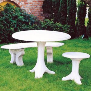 Salotto Cervinia - arredo da giardino in graniglia di Marmo di Carrara 100% Made in Italy