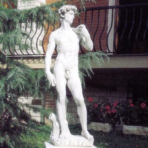 David di Michelangelo - statua da giardino in graniglia di marmo di Carrara