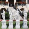 Serie 4 stagioni - statue da giardino in graniglia di marmo di Carrara