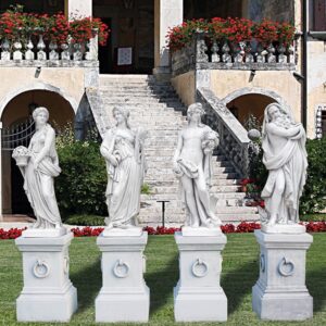 Serie 4 stagioni - statue da giardino in graniglia di marmo di Carrara