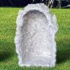Grotta piccola per Madonna ( h 50 cm) - arredo da giardino in graniglia di marmo di Carrara 100% Made in Italy