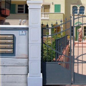 Pilastro Moro - edilizia arredo da giardino pilastri in graniglia di marmo di Carrara