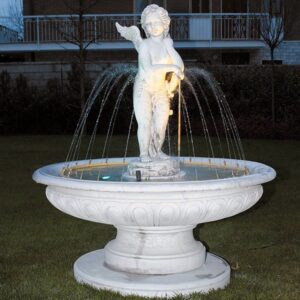 Fontana Paradiso fontane da giardino funzionanti in graniglia di marmo di Carrara
