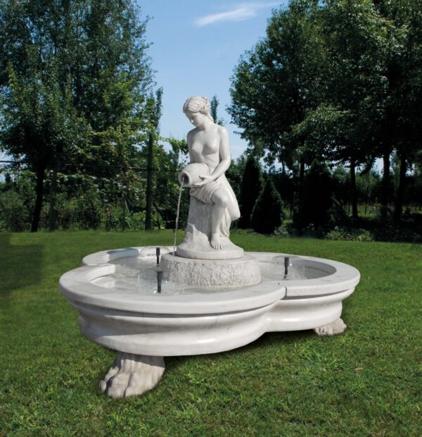 Fontana Verona fontane da giardino funzionanti in graniglia di marmo di carrara.