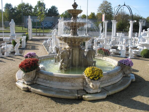 Fontana Marsiglia - fontane da giardino funzionanti in graniglia di marmo di Carrara
