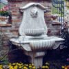 Fontana a muro Palermo - fontane da giardino con rubinetto in graniglia di marmo di Carrara