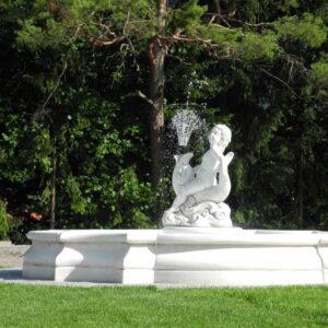 Fontana Monterosso- fontane da giardino funzionanti in graniglia di marmo di Carrara