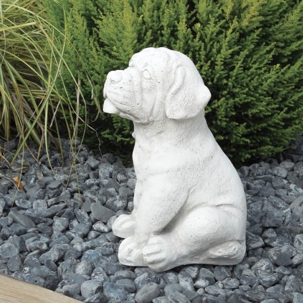 Cagnolino - statue da giardino animali in graniglia di marmo di Carrara