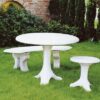Salotto Cervinia - arredo da giardino in graniglia di Marmo di Carrara 100% Made in Italy