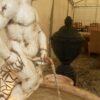 Putto Bruxelles (funzione zampillo) - statua da giardino putto in graniglia di marmo di Carrara 100% Made in Italy