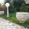 Vaso Maschera (grande)- arredo da giardino in graniglia di marmo di carrara