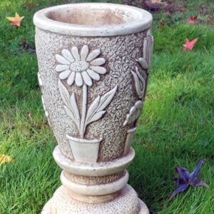 Vasetto Camomilla- arredo da giardino in pietra ricomposta