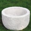 Vaso stella alpina- arredo da giardino in graniglia di marmo di carrara