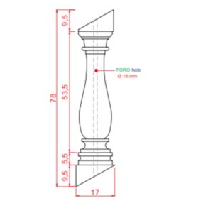 COLONNETTA SAVOIA PER SCALA